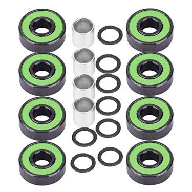 Imagem de Skateboard Speed ​​Rololamento de aço cromado de alto desempenho durável duradouro para skate elétrico e patins de longboard skates 8 rolamentos 4 mangas do eixo