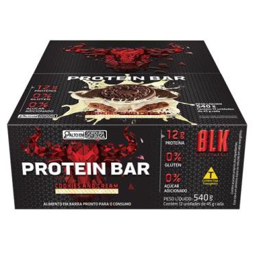 Imagem de Barra De Proteina Blk Performance 12 Unidades Protein Bar, Cookies Cre
