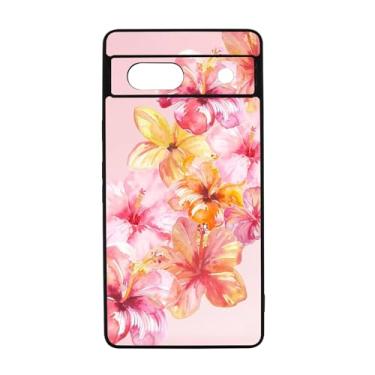Imagem de qizjio Capa de telefone de verão à prova de choque protetora hibisco floral para Google Pixel 7A