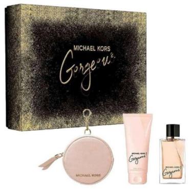 Imagem de Perfume Michael Kors Gorgeous para mulheres, 100 ml, conjunto de presente de 3 peças