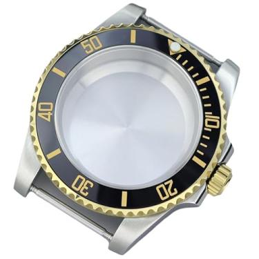Imagem de FEIYASHI 40 mm Diver SUB Caixa de relógio de aço inoxidável dourada vidro safira para NH35 NH34/36 8215 2824 acessórios de relógio movimento, Tampa inferior sólida 4, NH35 34 36 38 Movement, Caixa de