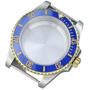 Imagem de FEIYASHI 40 mm Diver SUB Caixa de relógio de aço inoxidável dourada vidro safira para NH35 NH34/36 8215 2824 acessórios de relógio movimento, tampa inferior de vidro 6, Miyota8215 8205, Caixa de