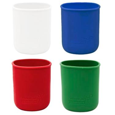 Imagem de Mangas/jaquetas de silicone para proteger bolas, Kerr, potes de conserva da Mason Jar Lifestyle (4, Americana Multicolor)