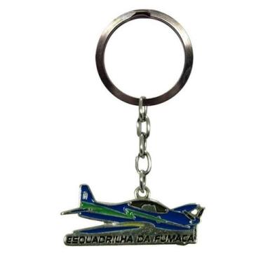 Imagem de Chaveiro Esquadrilha Da Fumaça Avião Azul - Mundo Do Militar
