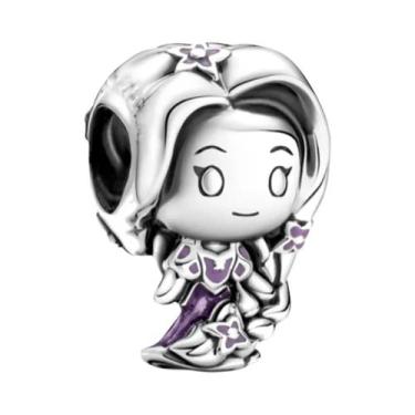 Imagem de Pingentes De Prata S925 Da Princesa Disney, Sereia Elsa, Bela E Branca