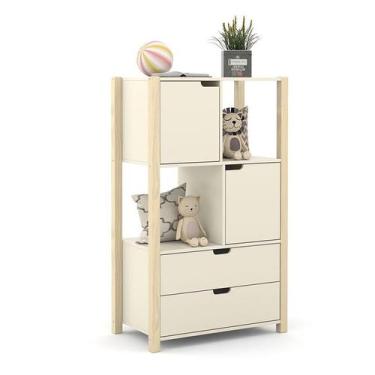 Imagem de Armário Organizador Kids Liv Off White Natural - Matic - Matic Moveis