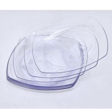 Imagem de Prato de festa e churrasco acrilico descartavel grande 21cm- 50 unidad