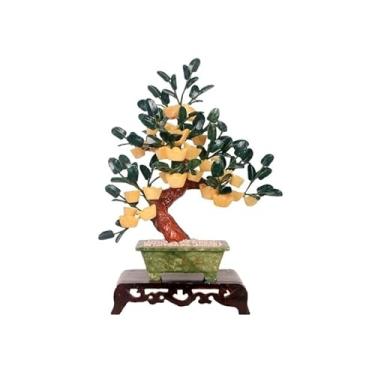 Imagem de Bonsai de mesa de jade estilo chinês enfeite de TV decoração Feng Shui