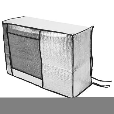 Imagem de LiebeWH Capa Central do Condicionador de Ar, Folha de Alumínio à Prova de Poeira à Prova de Chuva Protetor Solar Capa da Unidade Ac para Proteção de Unidades Exteriores (75x26x57cm / 29,5x10,2x22,4