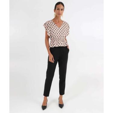 Imagem de Blusa Feminina Estampa Poá Marisa Bege-18000, Bege, P