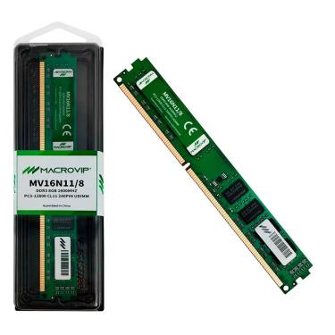 Imagem de Memória RAM MV16N11-8 8GB DDR3 1600MHz CL11 UDIMM Desktop Alto Desempenho Macrovip