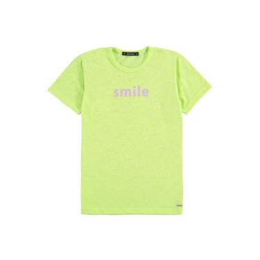 Imagem de Camiseta Over Smile Verde Neon Tamanho 08 Lilimoon