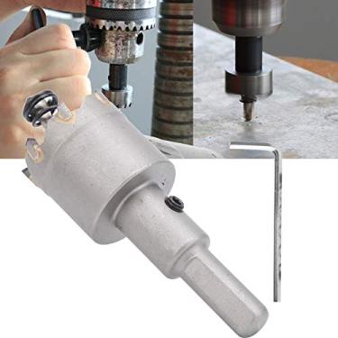 Imagem de Serra de orifício de liga, serra de orifício TCT de abertura suave Pequena resistência ao corte para placa de silicato de cálcio para placa de alumínio(φ32mm)