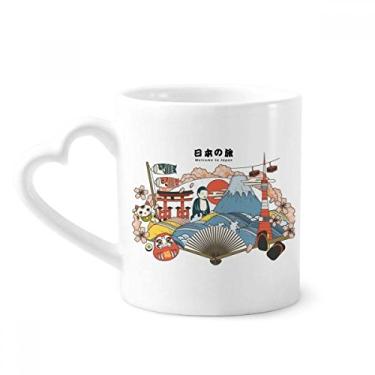 Imagem de Caneca japonesa de viagem com recomendação de café cerâmica copo de coração de vidro