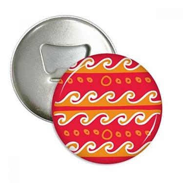 Imagem de Emblema multifuncional com símbolo de ímã de geladeira e totems do México onda de fogo