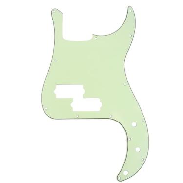 Imagem de Musiclily 13 Furos Escudo Baixo Pickguard para Fender EUA/Mexicana Standard Precision Bass 4 Cordas, 3 Camadas Mint