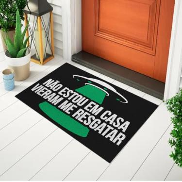 Imagem de Tapete Divertido Capacho Para Porta Estampado Frase - Não Estou Em Casa Ca346