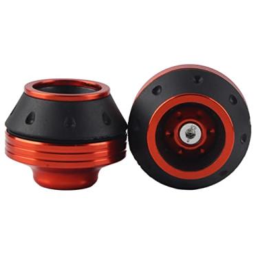 Imagem de Bordstract controle deslizante de quadro de roda de garfo dianteiro de alumínio cnc, controle deslizante de quadro de garfo dianteiro de motocicleta, ciclomotor de proteção contra (Orange)