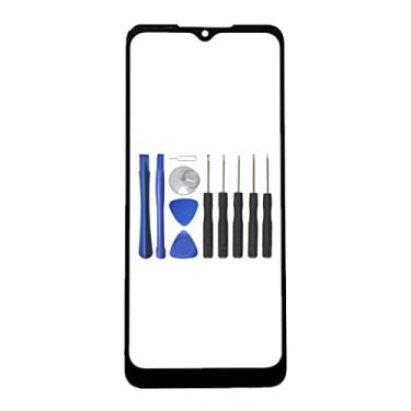 Imagem de VIESUP Substituição de vidro frontal para Motorola Moto G Pure 2021, painel externo de lente sensível ao toque para Moto G Pure 2021 tela frontal de substituição com ferramentas (não LCD e