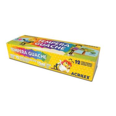 Imagem de Kit Tempera Guache Acrilex Kit C/ 12 15ml