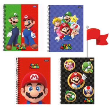 Imagem de Caderno Super Mario 160fls Nintendo Sortido - Foroni