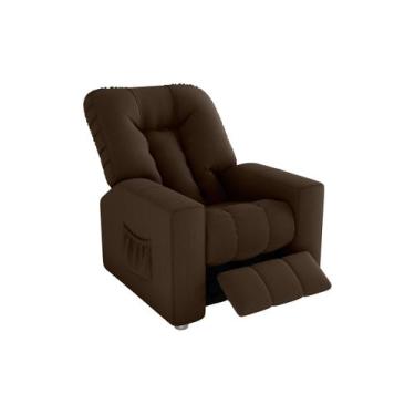 Imagem de Poltrona Do Papai Paris Reclinável e Confortável - R.S. STORE, Marrom