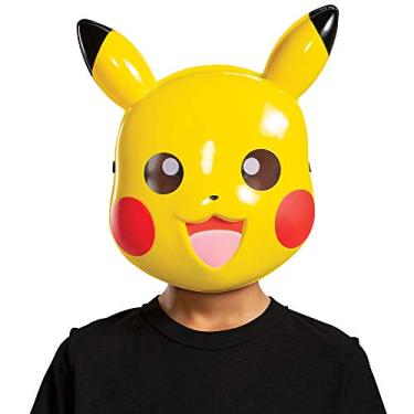 Imagem de Disguise 90181-20L Pikachu Pokémon meia máscara acessório vestido chique, unissex, infantil, amarelo
