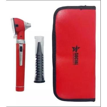 Imagem de Otoscópio Profissional Led Fibra Óptica Varias Cores - Social Instrume