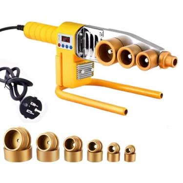 Imagem de HYZHANHONG Máquina de fusão a quente com display digital de temperatura constante ajustável, máquina de fusão a quente doméstica com 6 conjuntos de cabeçotes de matriz, 1000W