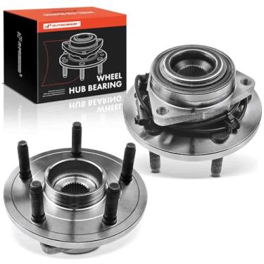 Imagem de A-Premium 2 rolamentos de roda dianteira e conjunto de cubo com ABS e 5 terminais compatíveis com Dodge Durango 2006-2009, Chrysler Aspen 2007-2009, 5 parafusos com ABS