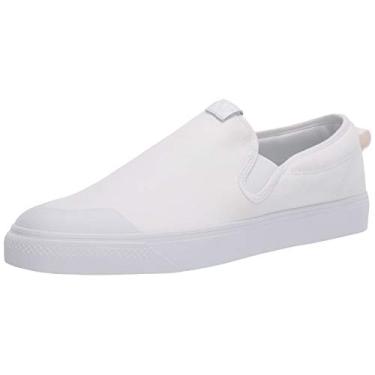 Imagem de adidas Originals Tênis masculino Nizza slip-on, Ftwr Branco/Ftwr Branco/Ftwr Branco, 9.5