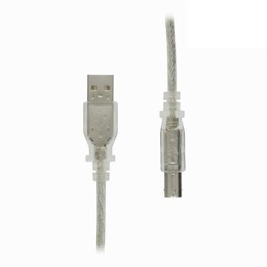 Imagem de Cabo USB 2.0, cabo USB 2.0 macho A para macho B, GearIT (1,8 metros) (pacote com 10) cabo de impressora scanner de alta velocidade - transparente e transparente