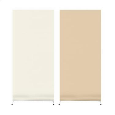 Imagem de Capa Para Painel Retangular Liso 2mx1m Dupla Face Sistema Veste Fácil (BEGE E OFF WHITE)