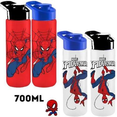 Imagem de Garrafa Squeeze Pet Spiderman 700ml Plasduran, Branco