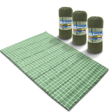 Imagem de Kit 3 Colchonetes Acampamento Camping Casal Pesca Retiro Ginastica 190x130cm Verde - Emcompre