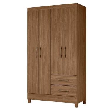 Imagem de Guarda Roupa Solteiro Chile 4 Portas Carvalho - Moval