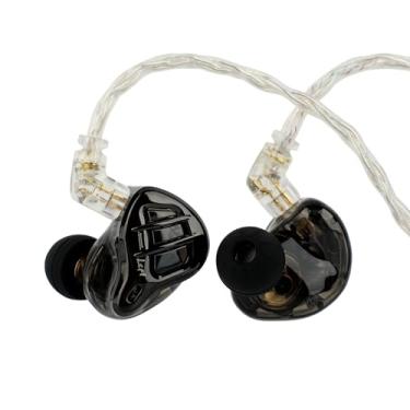 Imagem de Linsoul Monitor intra-auricular KZ ZAR 7BA+1DD, fones de ouvido HiFi com fio, fones de ouvido para jogos, fones de ouvido IEM híbridos com cabo removível de 2 pinos embutidos para músicos, engenheiros