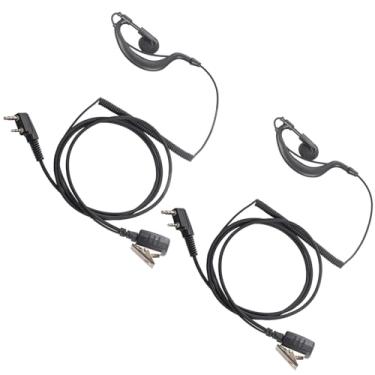 Imagem de Sarcia Pacote com 2 fones de ouvido Walkie Talkie Microfone PTT para BaoFeng UV-5R UV-82 BF-888S BF-F8HP Kenwood TK-2107 TK-3107 NX-1300 K1 RT15 RT21 RT22 RT68 H-777 H-777S Rádio bidirecional Formato
