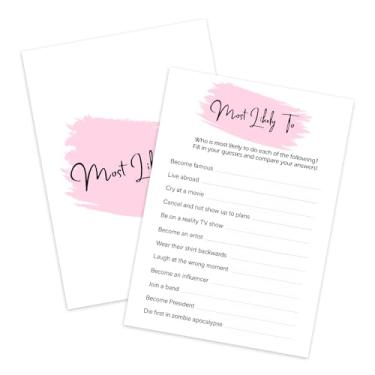 Imagem de ZEDEV Jogo de festa de aniversário – mais provável, lembrancinha de atividade de festa de aniversário de meninas, conjunto de 20 cartões de jogos, suprimentos de aniversário para meninas adolescentes,