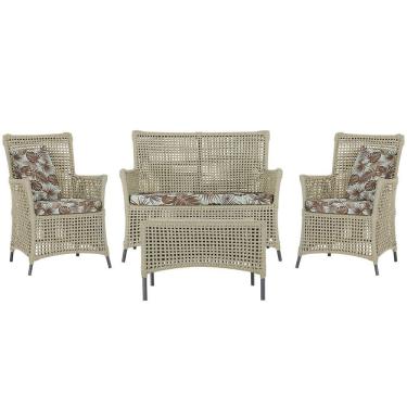 Imagem de Jogo Sofá E 2 Poltronas E Mesa Igapó Preta E6 Trama Original Rami