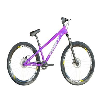 Imagem de Bicicleta Vikingx Aro 26 First Roxa Freeride Single Freios Hidraulicos