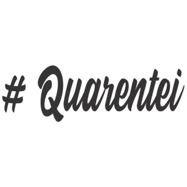 Imagem de Adesivo Para Balões #quarentei - Preto
