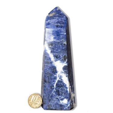 Imagem de Ponta Sodalita Gerador Pedra Natural 12 a 13cm 278g Classe B - Cristai