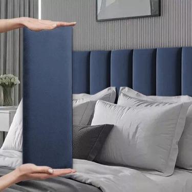 Imagem de Cabeceira Cama Box Casal Dubai Kit C/ 7un Modulo Adesivo - MHS DECOR, 