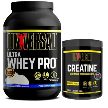 Imagem de Ultra Whey pro 909g + Creatina 300g - Universal, BAUNILHA