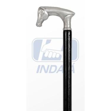 Imagem de Bengala madeira preto cb alum cavalo p84 - INDAIÁ