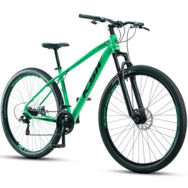 Imagem de Bicicleta Aro 29 Ksw 21 Velocidades Alumínio Xlt 100 Mtb, Verde, 17