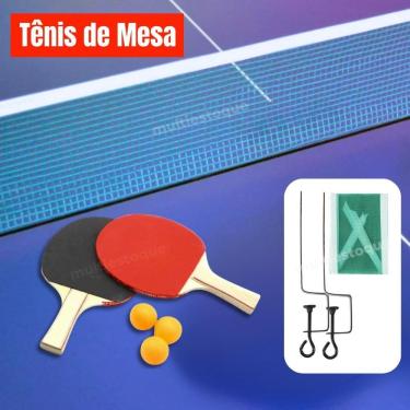 Imagem de Kit Com 2 Raquetes De Ping Pong E Rede - Lisa