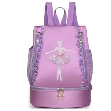 Imagem de Mochila de dança Yitengteng Ballet Dance para meninas de 3 a 12 anos