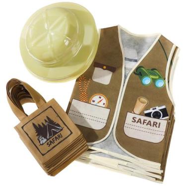 Imagem de Costume Geyoga Explorer Kids, 24 peças, colete Safari, chapéu, sacola